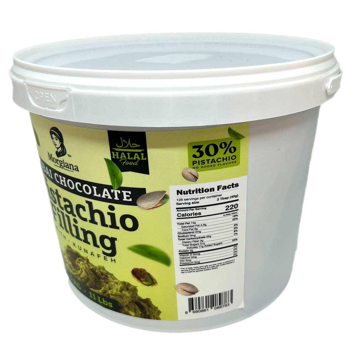 모르지아나 프로페셔널 베이크-스테이블 두바이 초콜릿 피스타치오 쿠나페 필링