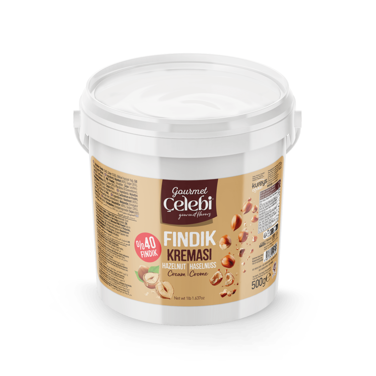 Celebiogullari Professional Hazelnut Cream (40% Hazelnut) - 500g, 1kg & 5kg Buckets - TryAladdin