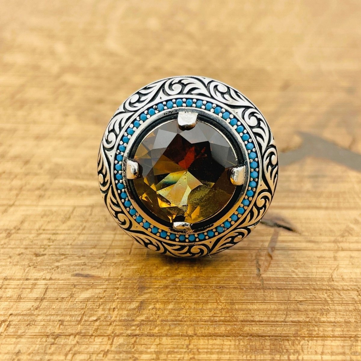 Multi - Color Zultanite Stone Men's Ring - TryAladdin