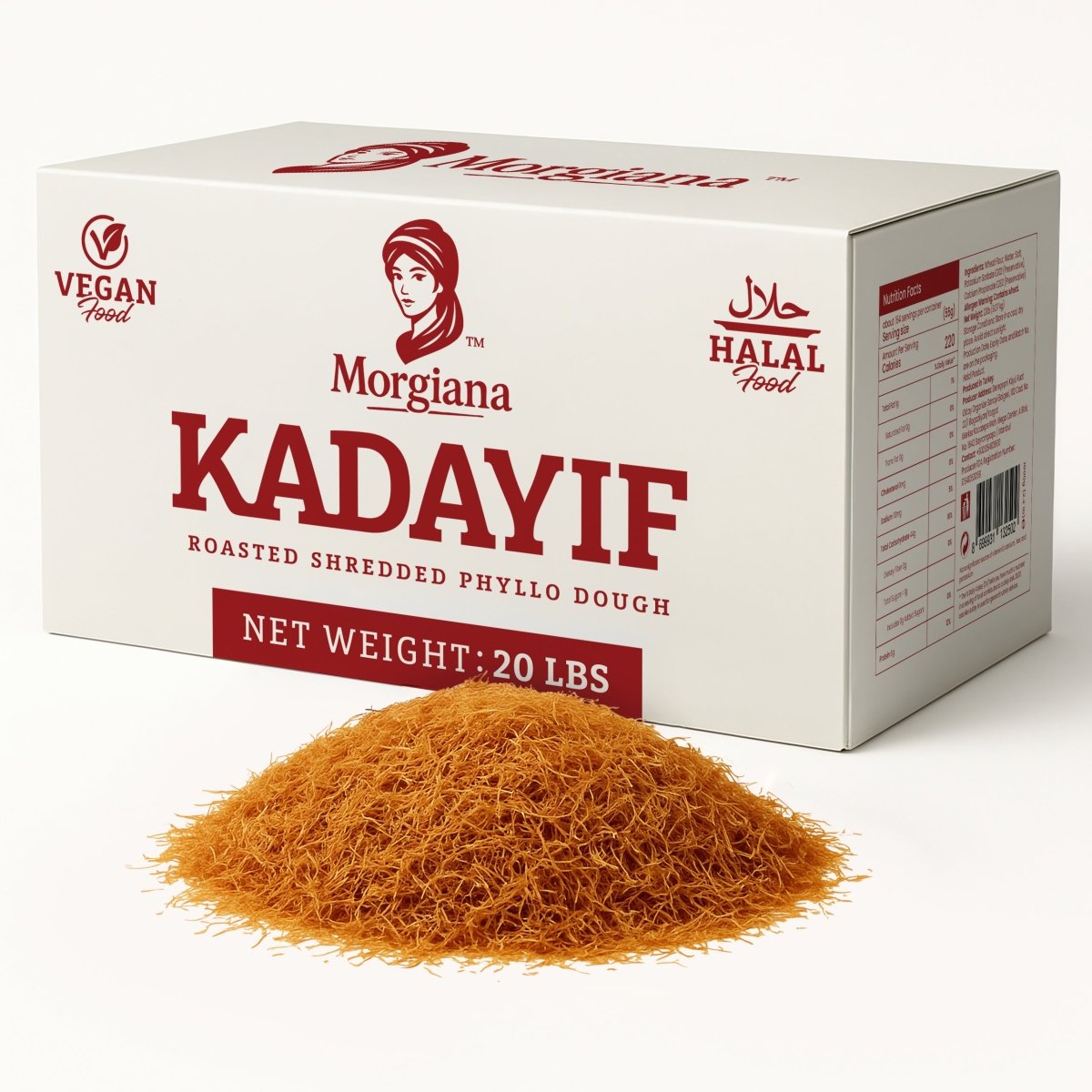 Roasted Kataifi/Kadayif - Bulk Shredded Phyllo Dough 20lb - TryAladdin