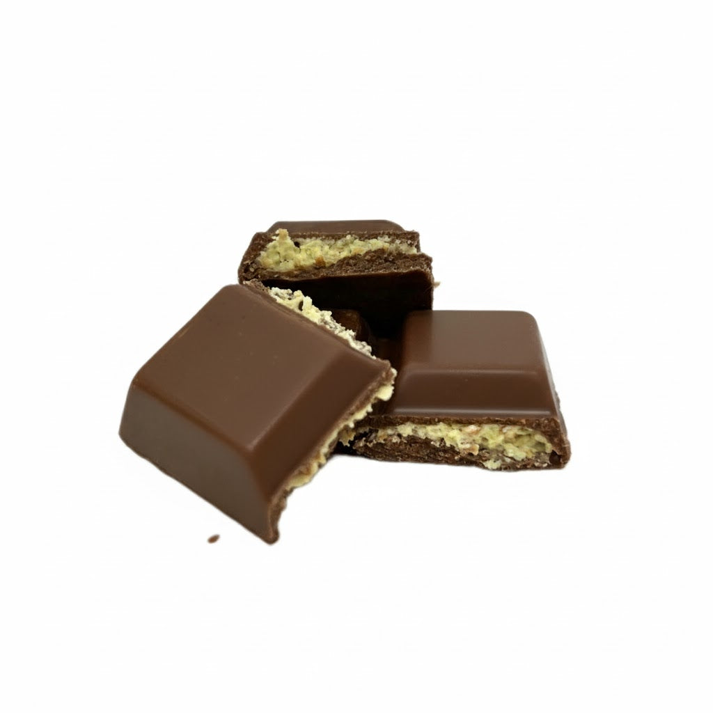 BiDu Premium Dubai-Style Milk Chocolate with Pistachio & Shredded Wheat - 17g