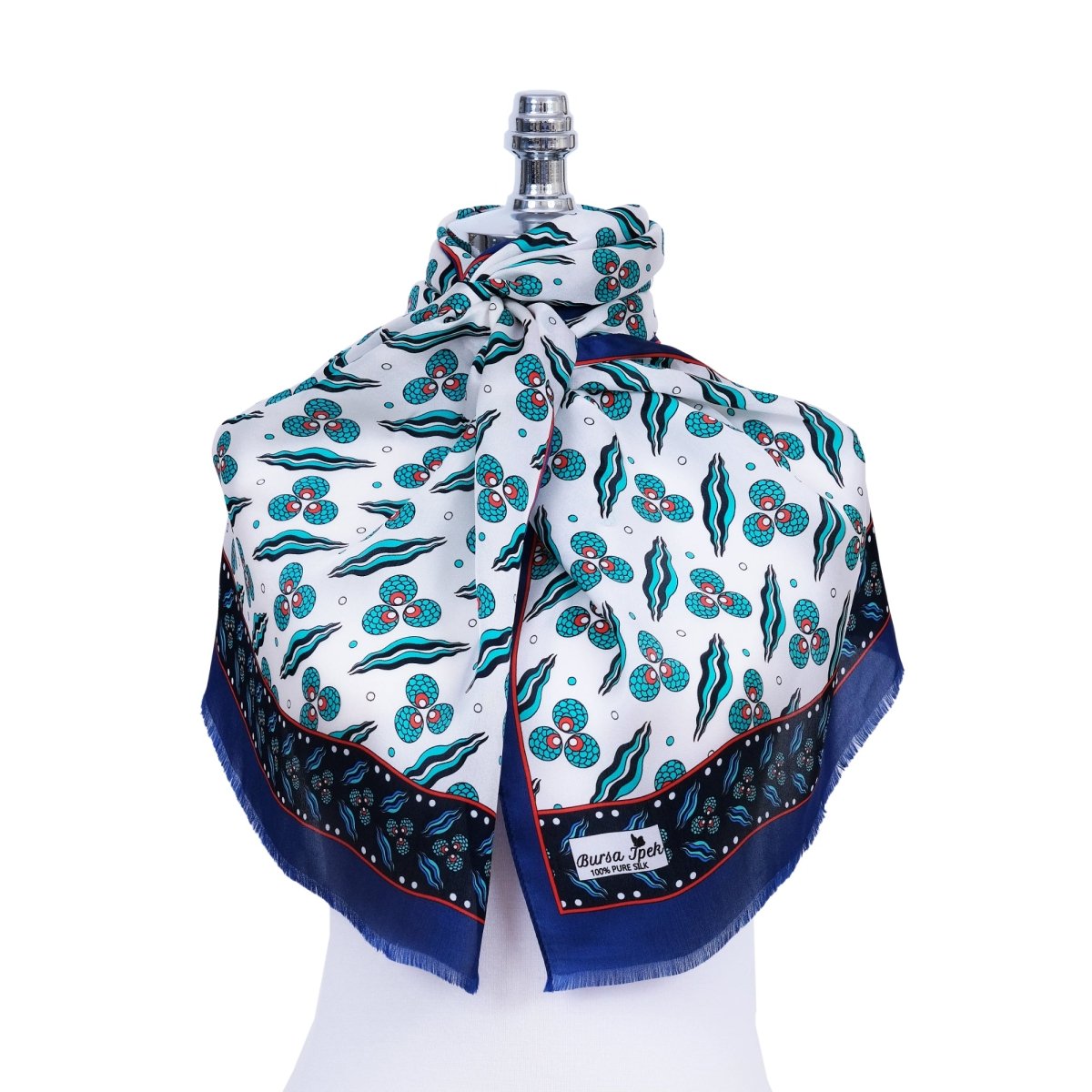 Cintemani Breathable Silk Scarf in Blue Color - TryAladdin