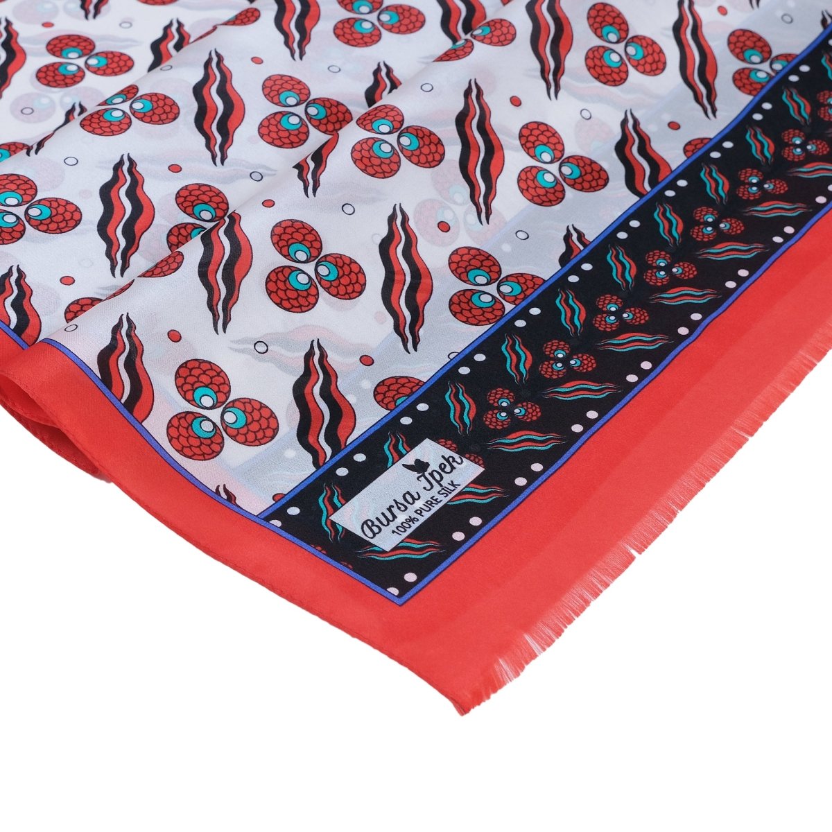 Cintemani Breathable Silk Scarf in Vibrant Red Color - TryAladdin