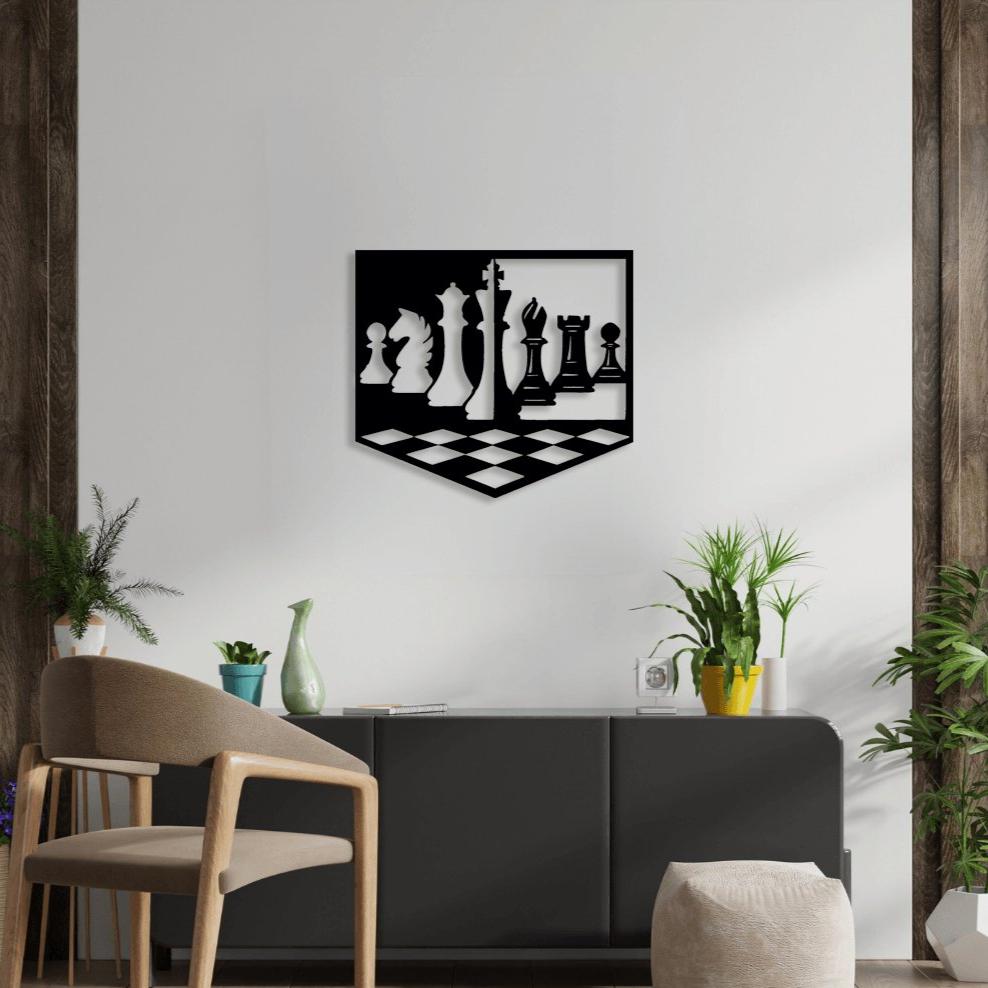 NR Dizayn | Chess Decorative Metal Wall Art - TryAladdin