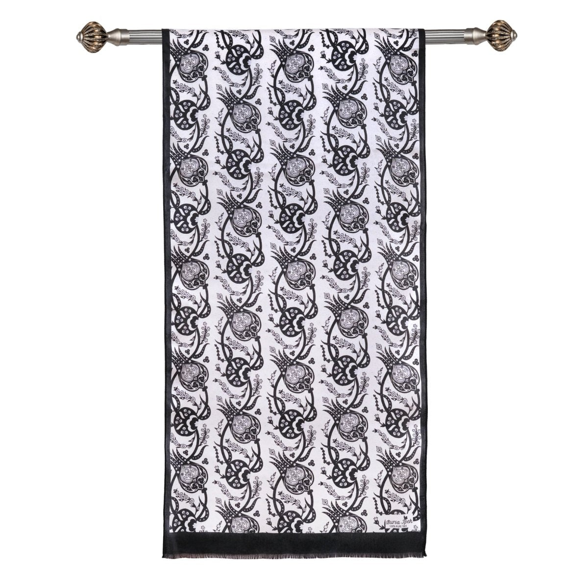 Sirali Lale Breathable Silk Scarf in Charcoal Color - TryAladdin