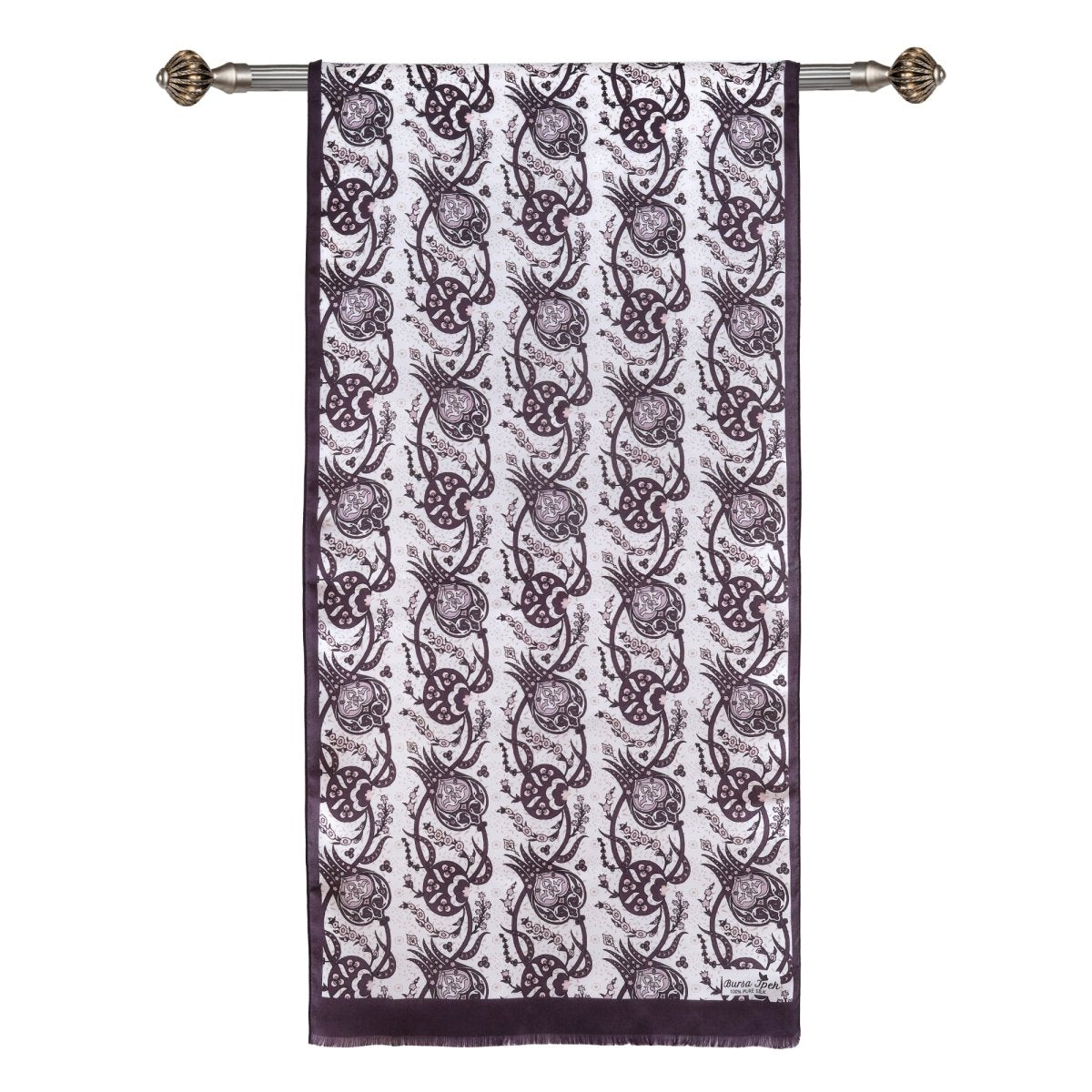 Sirali Lale Breathable Silk Scarf in Purple Taupe Color - TryAladdin