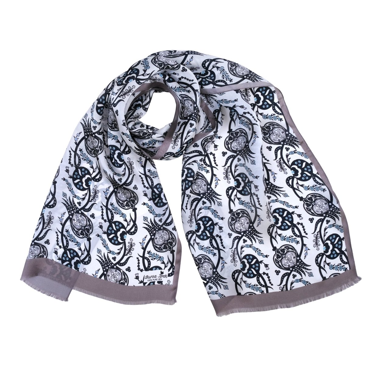 Sirali Lale Breathable Silk Scarf in Rosy Brown Color - TryAladdin