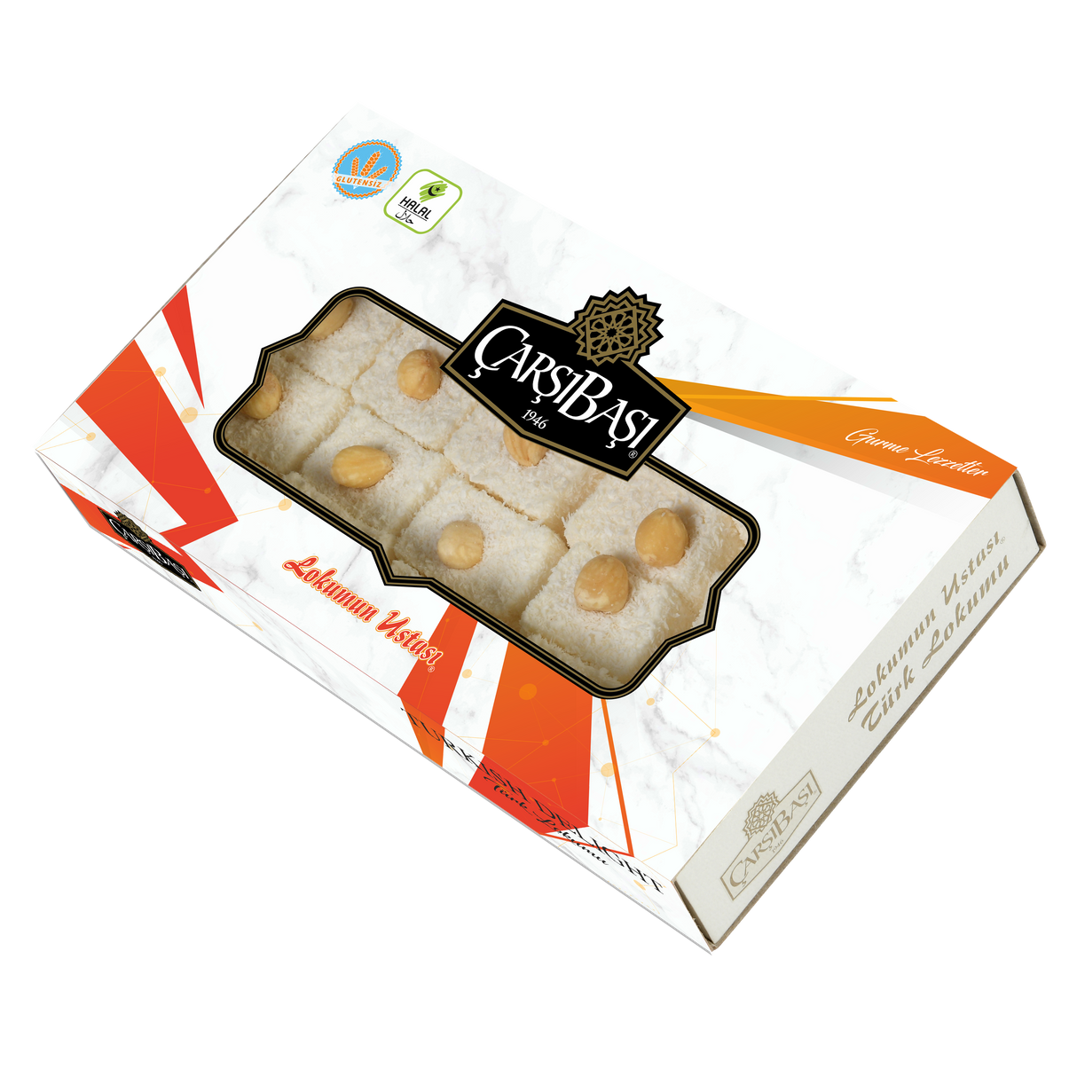 카르시바시 프리미엄 글루텐 프리 술탄 터키쉬 딜라이트 헤이즐넛 함유 - 500g 박스