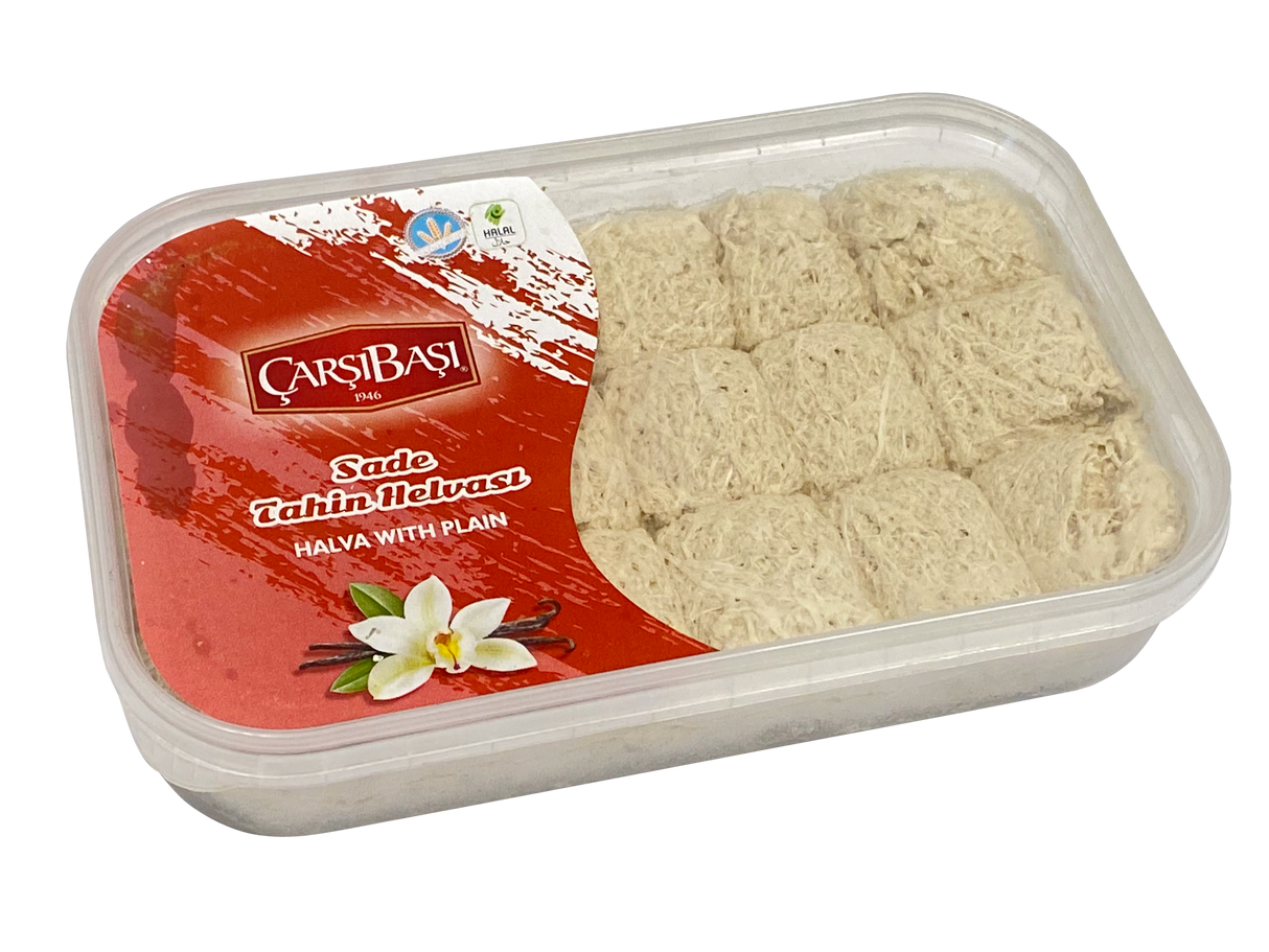 Premium Classic Plain Tahini Halva (Sade Helva) - 400g Block