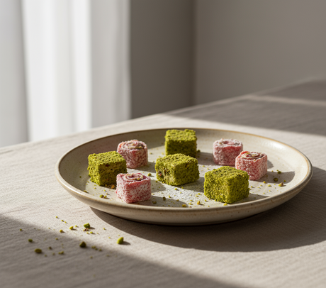 Carsibasi Premium Assorted Turkish Delight (Pistachio & Rose) - 180g Gift Box