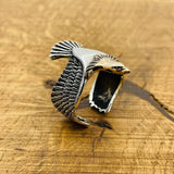 Adjustable Eagle Silver Ring - TryAladdin