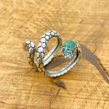 Adjustable Emerald Snake Ring - TryAladdin