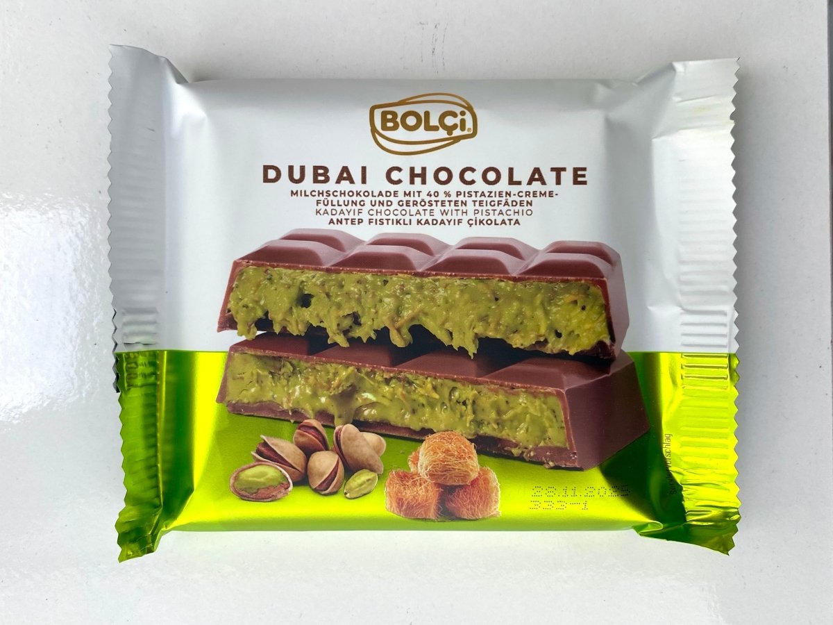 Antep Pistachio & Kadayif Dubai Chocolate Bar - Unique Middle Eastern Delight - TryAladdin