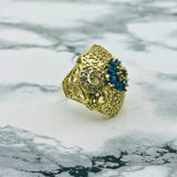 Istanbul Jewelry | Sapphire Vintage Handmade Silver Ring - TryAladdin