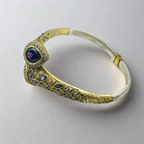 Istanbul Jewelry | Handmade Amethyst Drop Ottoman Silver Bracelet - TryAladdin