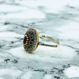 Istanbul Jewelry | Ruby and Emerald Ottoman Style Handmade Silver Ring - TryAladdin