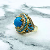 Istanbul Jewelry | Turquoise Ottoman Style Handmade Silver Set - TryAladdin