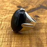 Black Onyx Silver Ring - TryAladdin