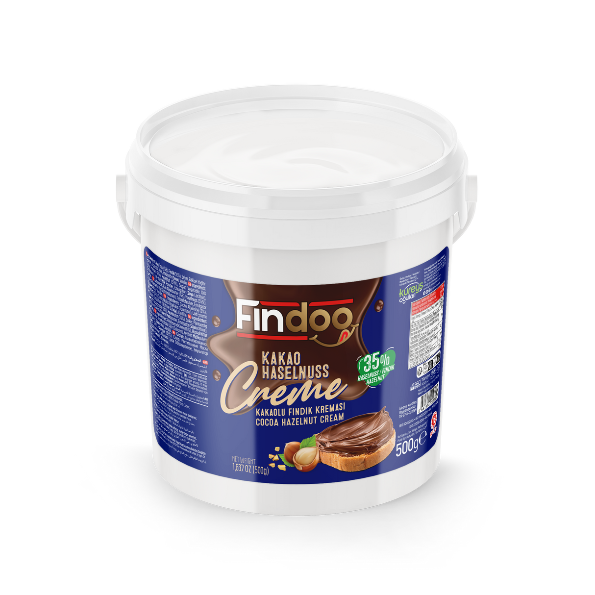 Celebiogullari Premium Cocoa Hazelnut Cream (35% Hazelnut) - 500g, 1kg & 5kg Buckets - TryAladdin