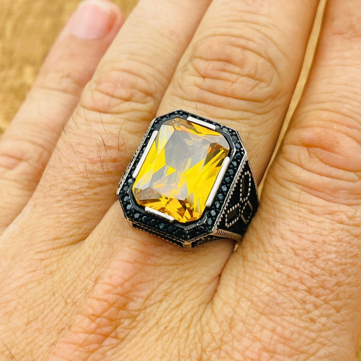 Citrine Silver Ring - TryAladdin