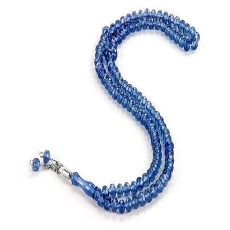 Crystal Appearance 99 Beads Hajj Umrah Gift Tasbih (10 Pieces) - Navy Blue - TryAladdin