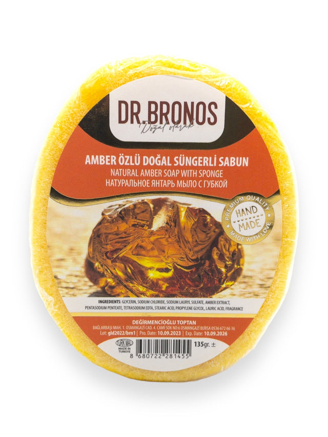 Dr. Bronos | Natural Amber Soap with Sponge - TryAladdin