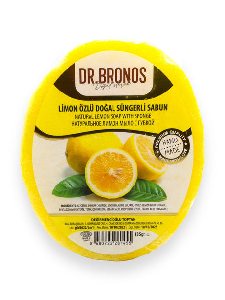 Dr. Bronos | Natural Lemon Soap with Sponge - TryAladdin