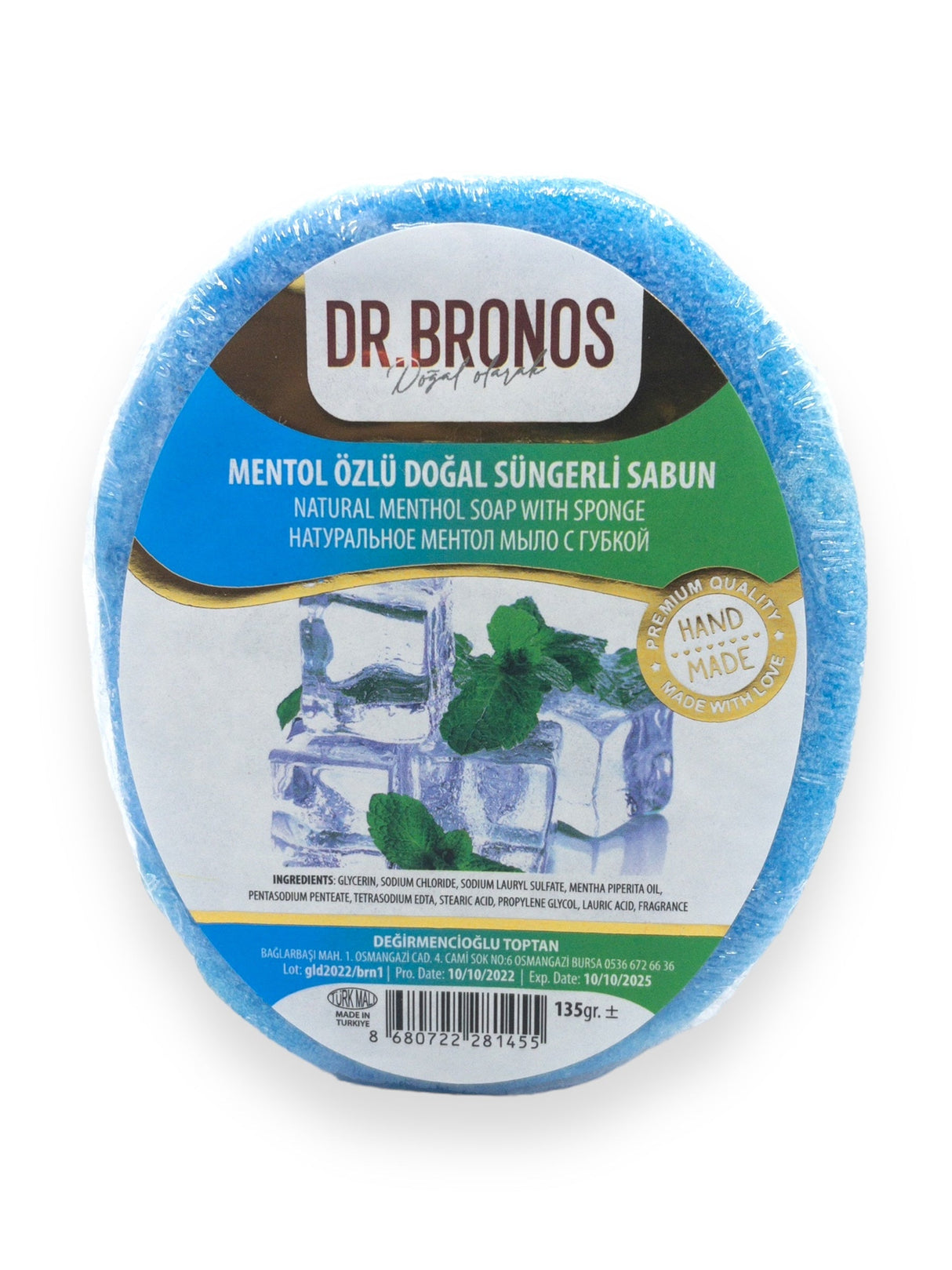 Dr. Bronos | Natural Mentol Soap with Sponge - TryAladdin