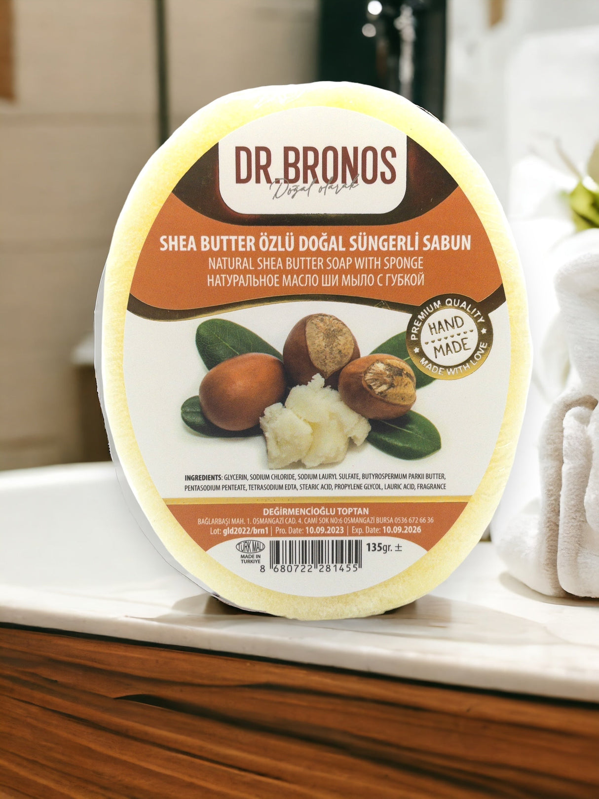 Dr. Bronos | Natural Shea Butter Soap with Sponge - TryAladdin