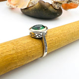 Green Emerald Oval Ring - TryAladdin