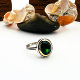 Green Emerald Oval Ring - TryAladdin