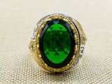 Green Emerald Stone Ring for Men - TryAladdin