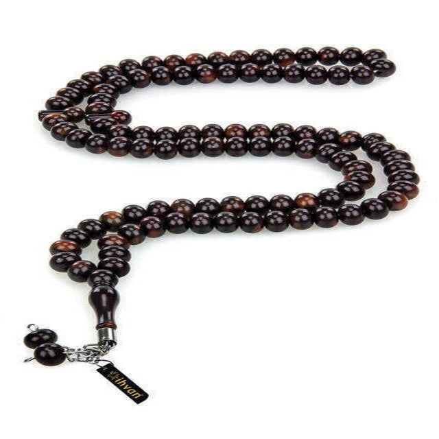 Hajj Umrah Gift Tasbih, 99 Beads 8mm (10 Pieces), Brown - TryAladdin