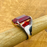 Handmade WoMen's Red Ruby Ring - TryAladdin