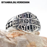 Harley Davidson 925K Sterling Silver Ring - TryAladdin