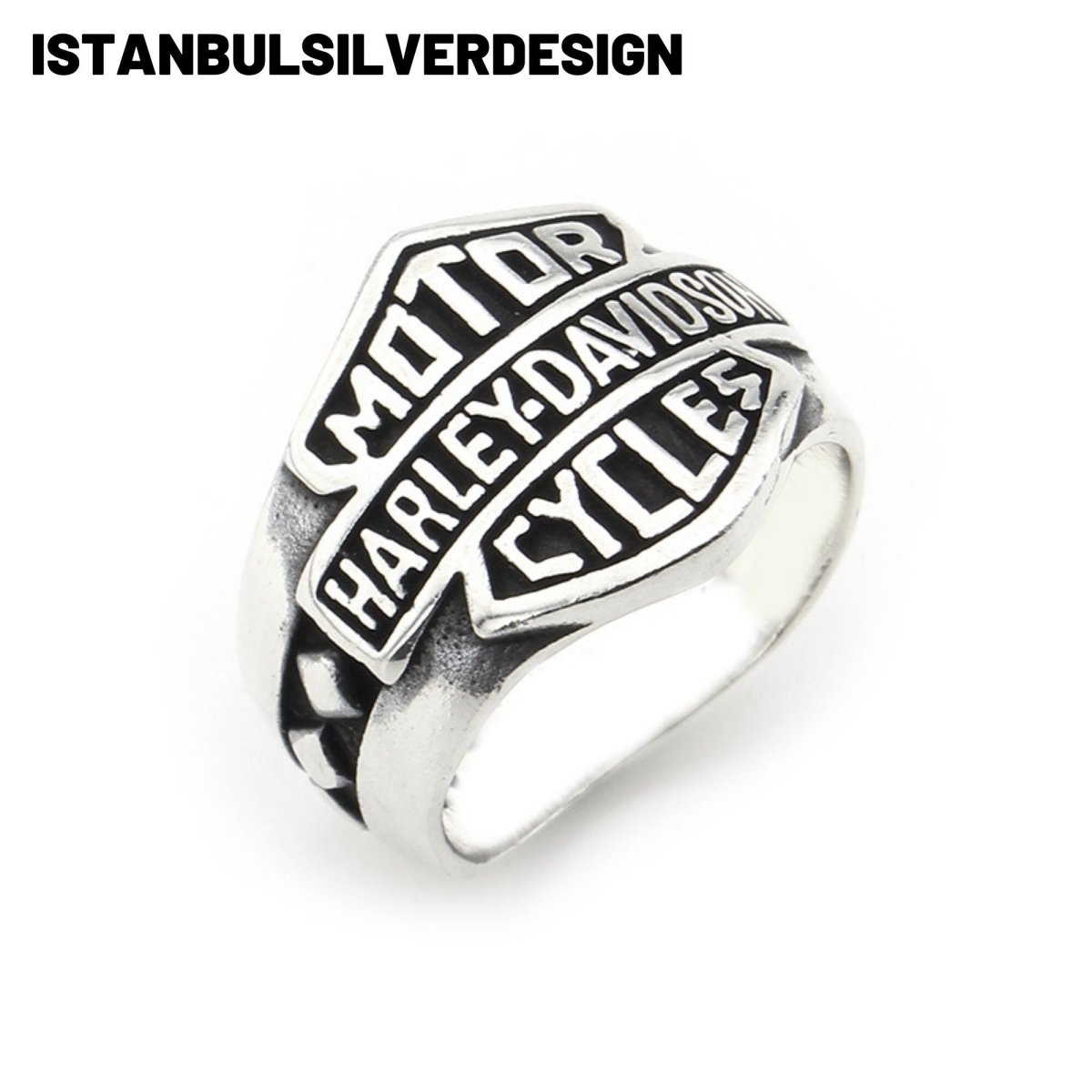 Harley Davidson 925K Sterling Silver Ring - TryAladdin