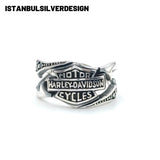 Harley Davidson Motorcycle Signet Ring - TryAladdin