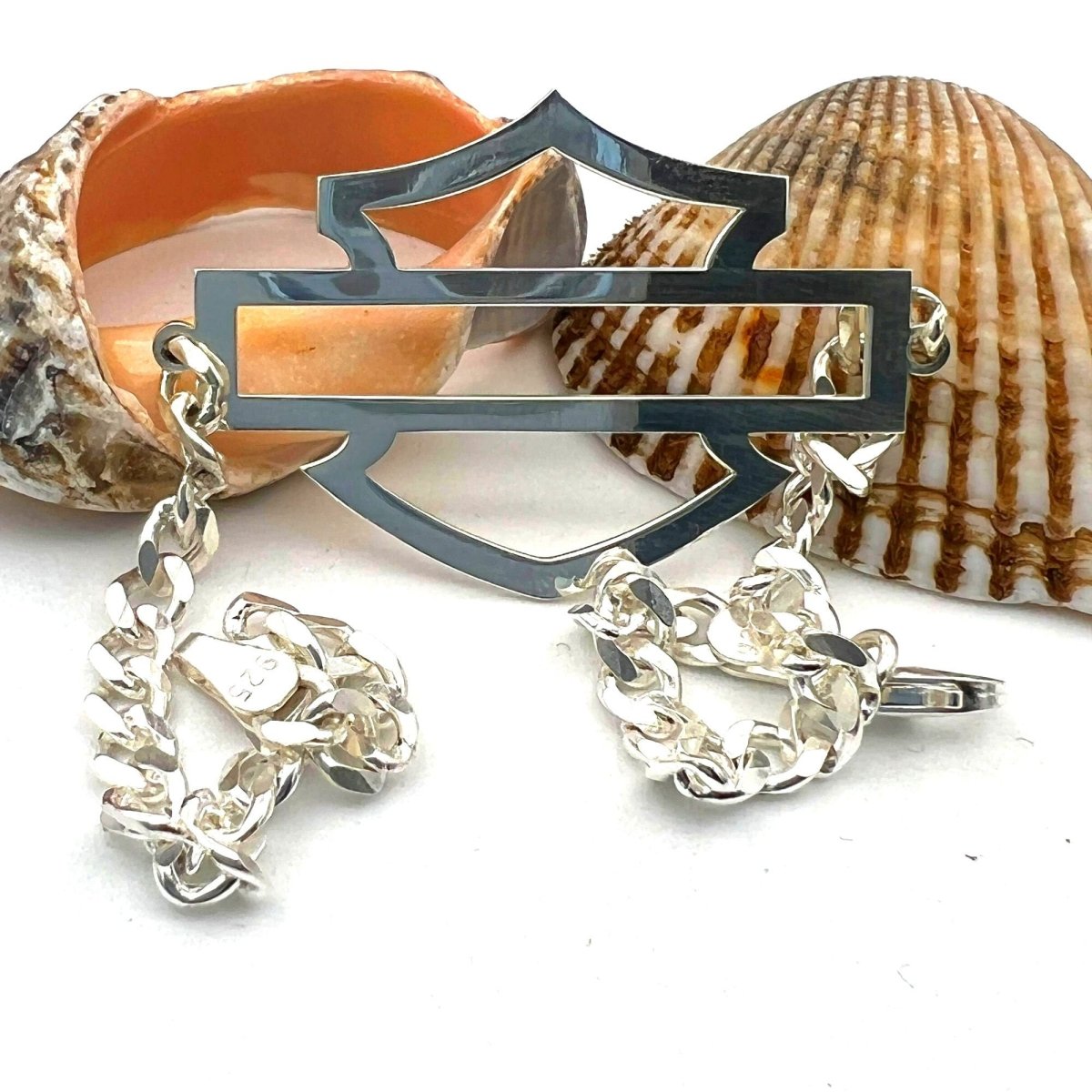 Harley Davidson Set - Ring, Necklace, Silver Bracelet - TryAladdin