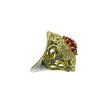 Istanbul Jewelry | Ruby Turkish Design Vintage Handmade Silver Ring - TryAladdin