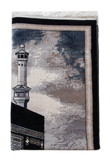 Kaaba Patterned Luxury Dowry Carpet Type Woven Prayer Rug - TryAladdin