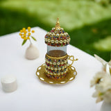 Lavina | Turkish Tea Cup with Pearl Design - TryAladdin