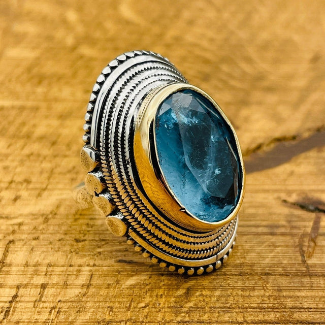 Light Blue Paraiba Ring - TryAladdin