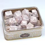 Lokum Atolyesi | Pomegranate Flavored Pistachio Mini Turkish Delight in Metal Box - TryAladdin