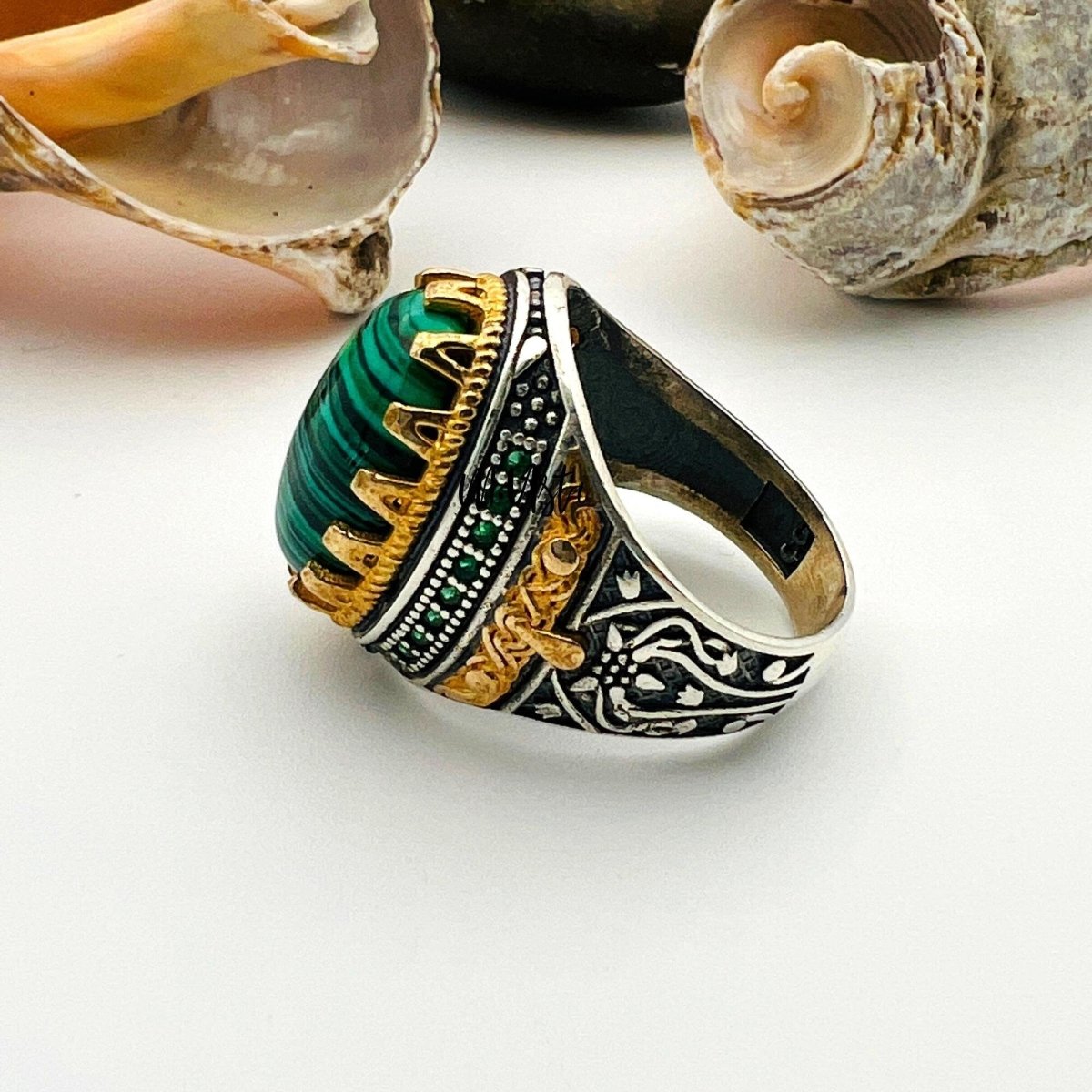 Malachite Stone Men's Ring - TryAladdin