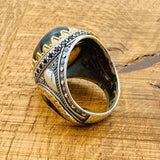 Men’s Black - Brown Agate Ring - TryAladdin