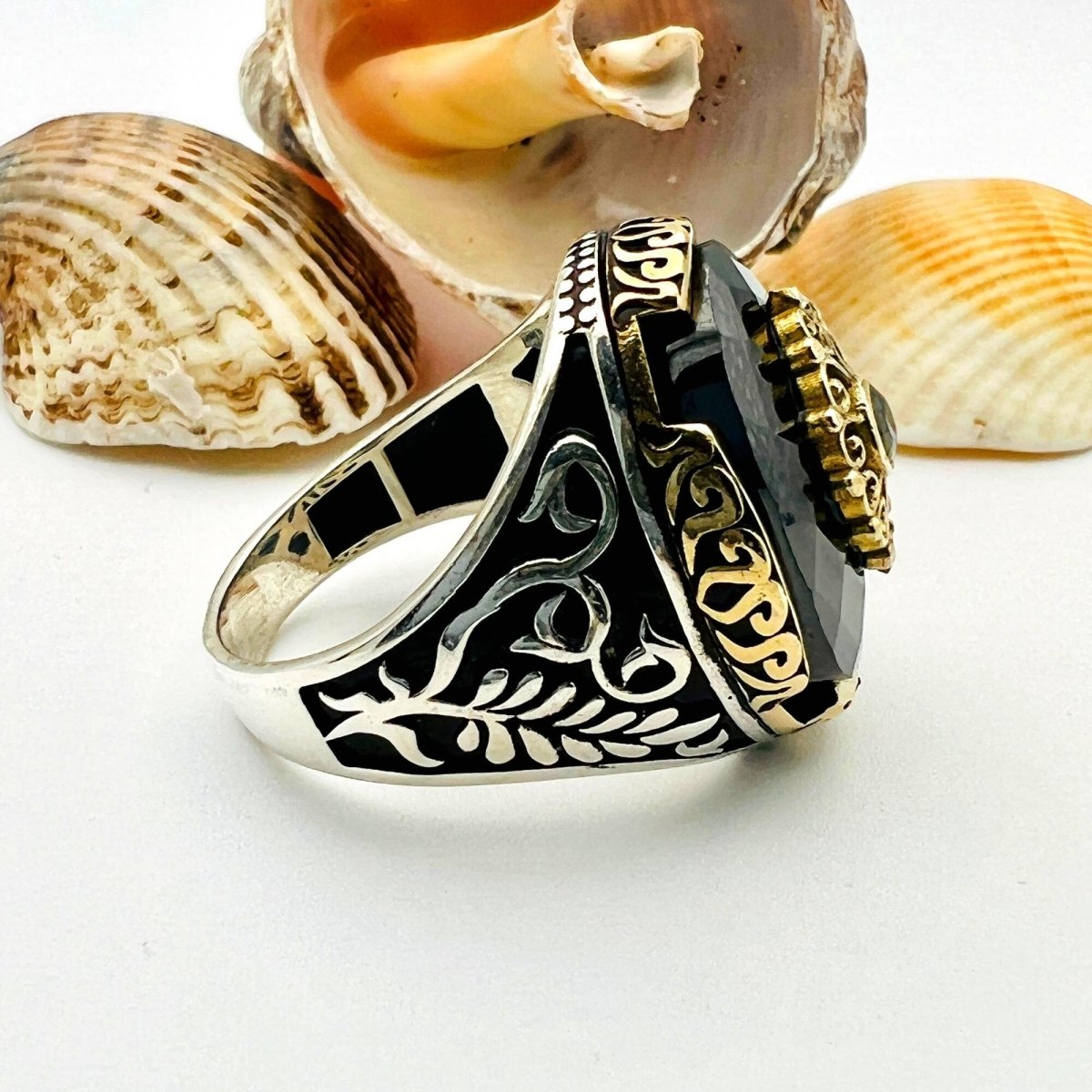 Men's Black Onyx Gemstone Ring - TryAladdin