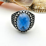 Men's Blue Sapphire Stone Ring - TryAladdin