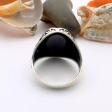 Men's Double - Headed Eagle Onyx Ring - TryAladdin