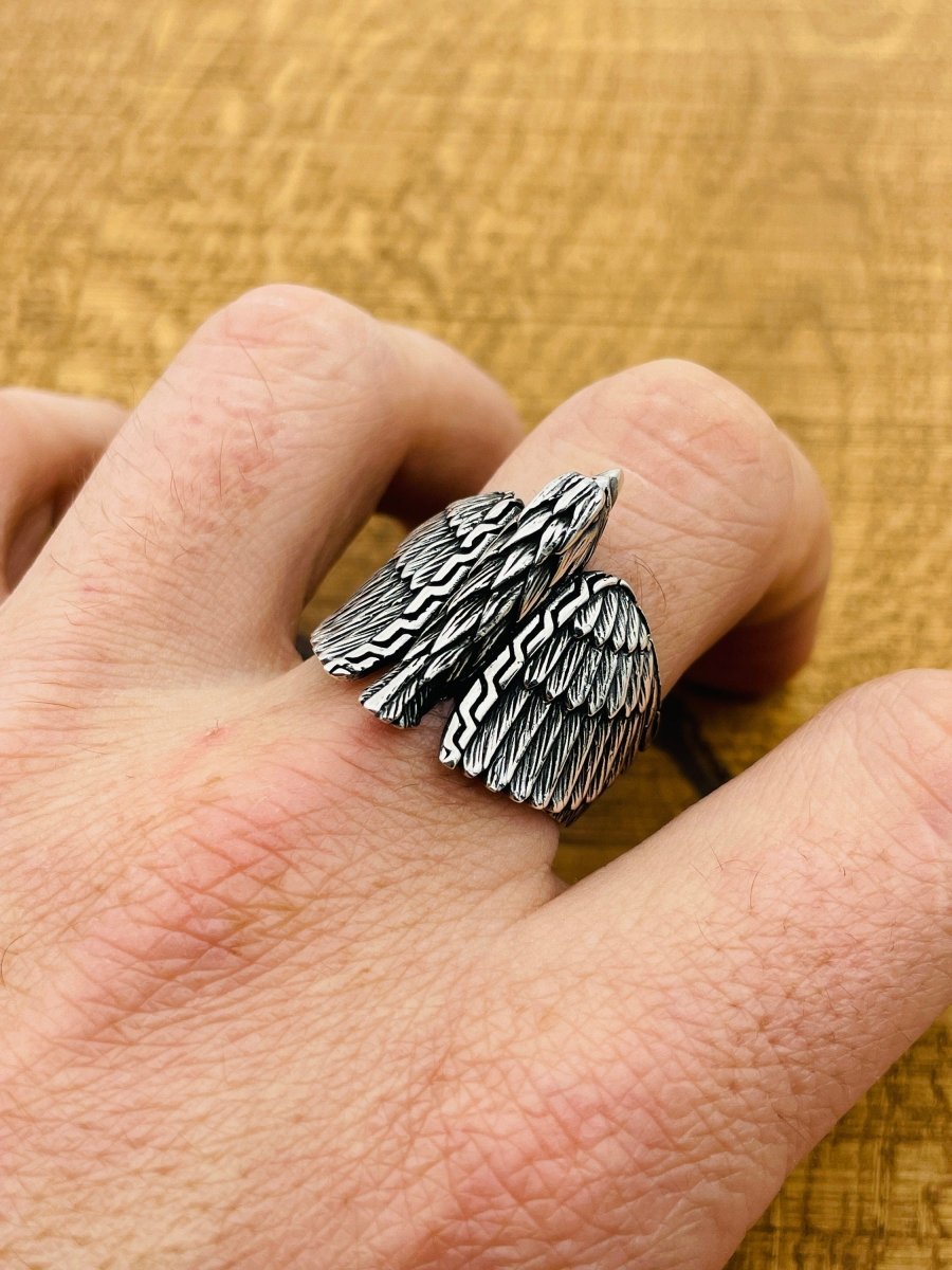 Men's Eagle Silver Ring - TryAladdin