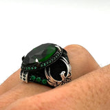 Men's Emerald Eagle Ring - TryAladdin